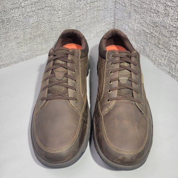 Rockport TTWP Men\'s US Size13W Brown Leather Waterproof Oxford Shoes A12852